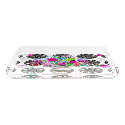 Pistils Metal Bouquet 18X18 Acrylic Tray - nicolettemayer.com
