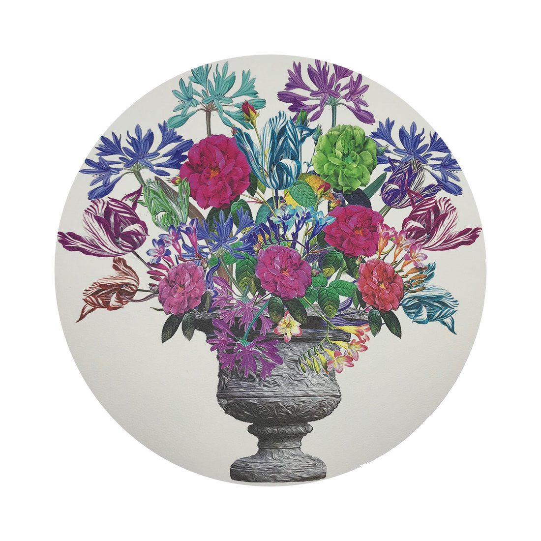 PISTILS LARGE BOUQUET 16&quot; ROUND PEBBLE PLACEMATS, SET OF 4 - nicolettemayer.com