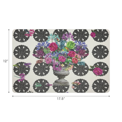 Pistals Metal Bouquet Rectangle 17&quot; Rectangle Pebble Placemats, Set Of 4 - nicolettemayer.com