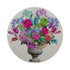 Pistals Large Bouquet Vegan Leather Round Pebble Placemat - nicolettemayer.com