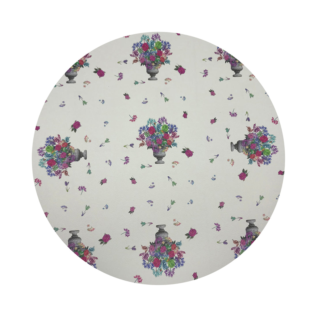 PISTILS SMALL BOUQUET 16" ROUND PEBBLE PLACEMATS, SET OF 4 - nicolettemayer.com