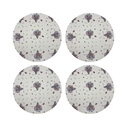 PISTILS SMALL BOUQUET 16&quot; ROUND PEBBLE PLACEMATS, SET OF 4 - nicolettemayer.com