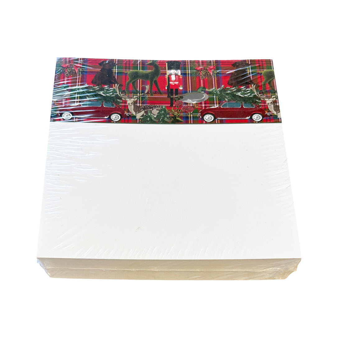 Ultimate Christmas Plaid Note Cards With Acrylic Holder