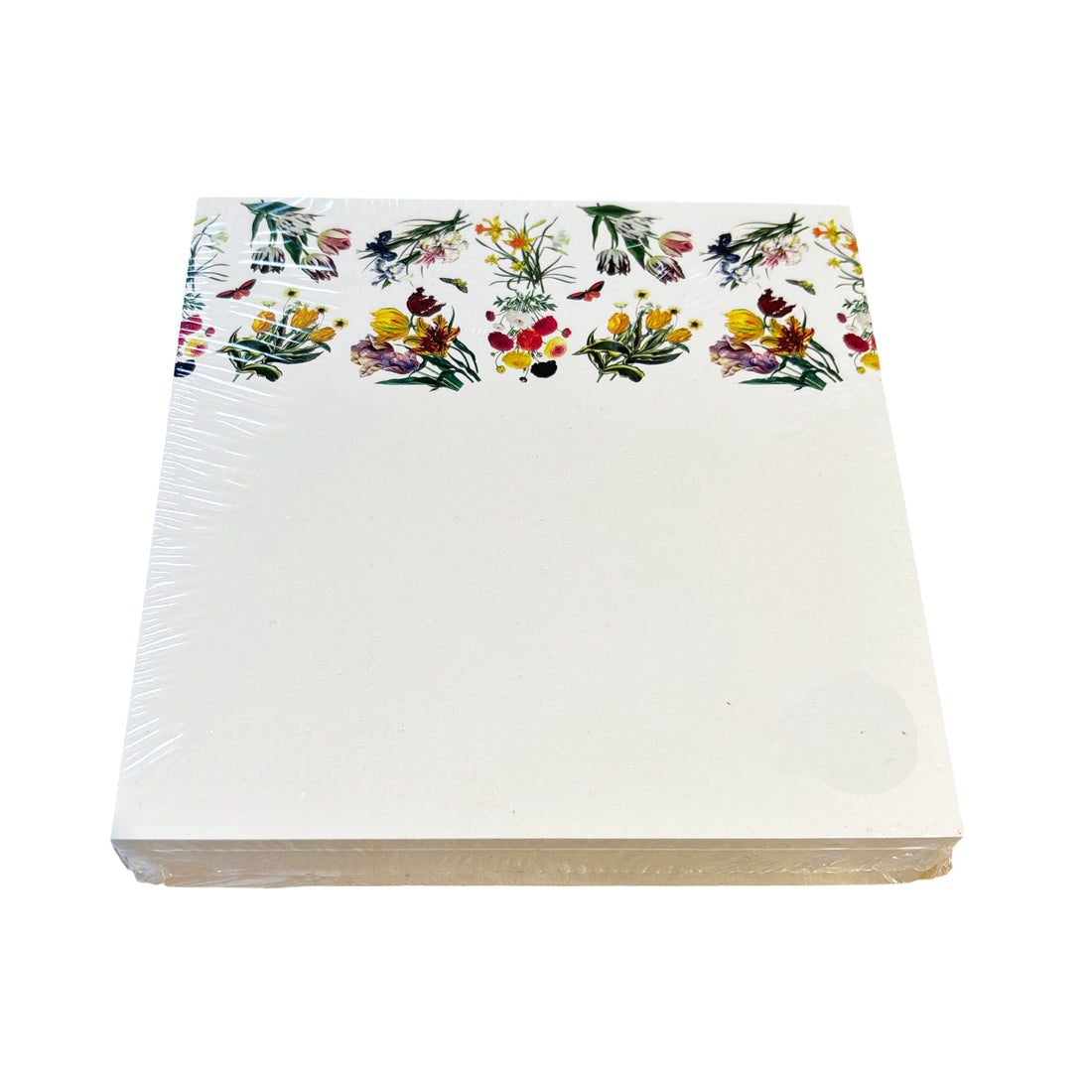 Flora Fauna White Note Cards With Acrylic Holder