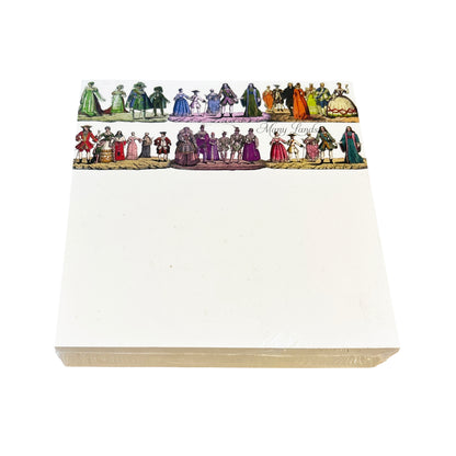 Costumes 1830 Note Cards With Acrylic Holder