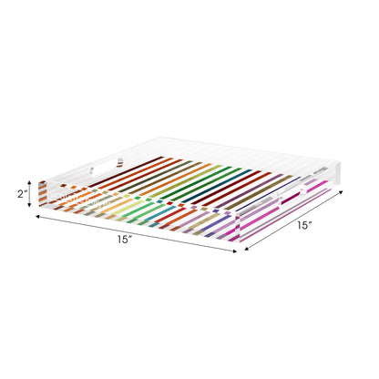 Pop Art Fun Acrylic Decorative Tray, 15 x 15 in. by Nicolette Mayer 
