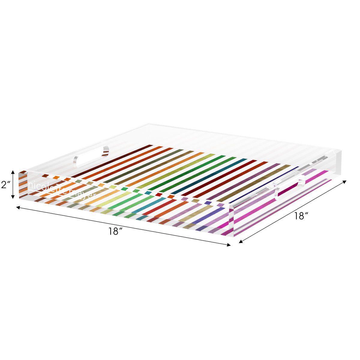 Pop Art Fun Acrylic Decorative Tray, 18 x 18 in. by Nicolette Mayer 