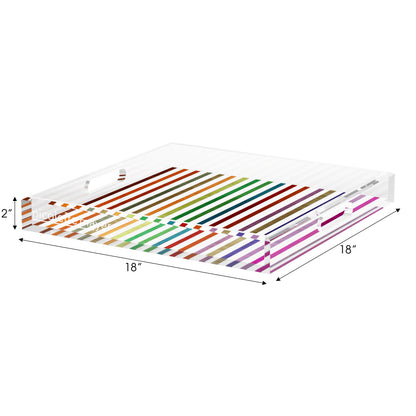 Pop Art Fun Acrylic Decorative Tray, 18 x 18 in. by Nicolette Mayer 