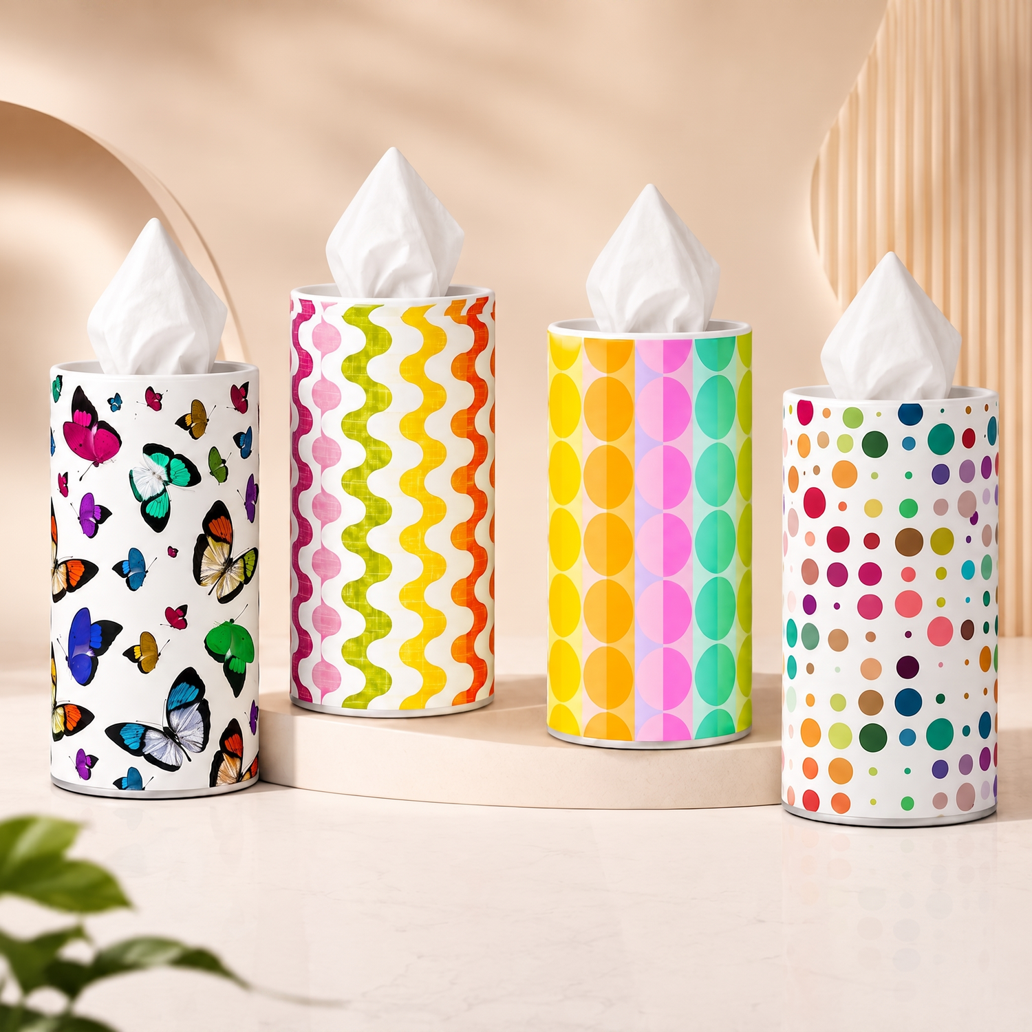 Pop of Color Tissue Boxes - Set of 4