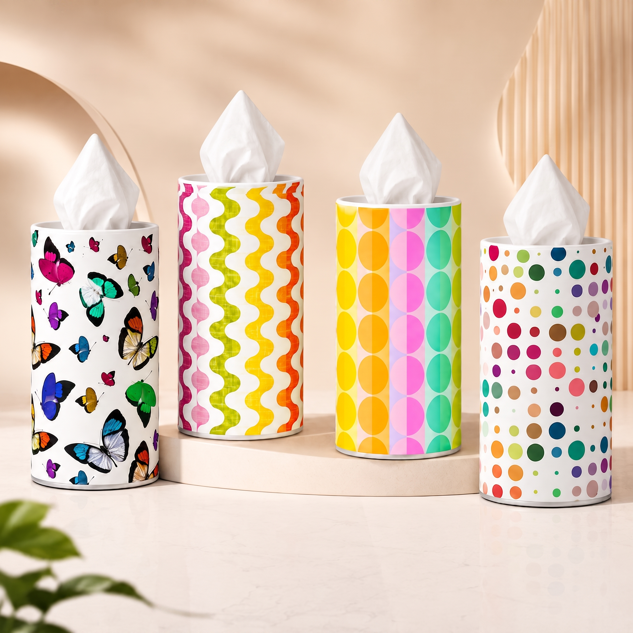 Pop of Color Tissue Boxes - Set of 4