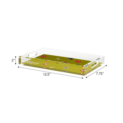 Precise Edge Chatreuse Acrylic Decorative Tray, 12.5 x 7.75 in. by Nicolette Mayer 