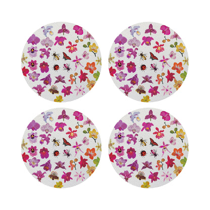 Precise Orchid 16" Round Pebble Placemats - nicolettemayer.com