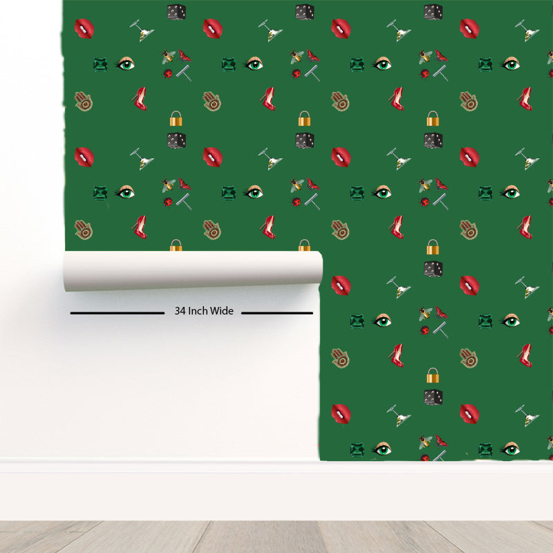Precise Edge Green Peel and Stick Wallpaper - nicolettemayer.com