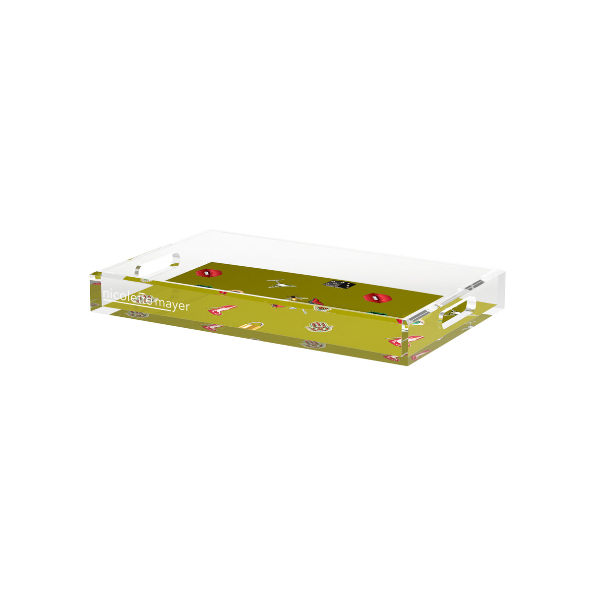 Precise Edge Chatreuse Acrylic Decorative Tray, 12.5 x 7.75 in. by Nicolette Mayer 