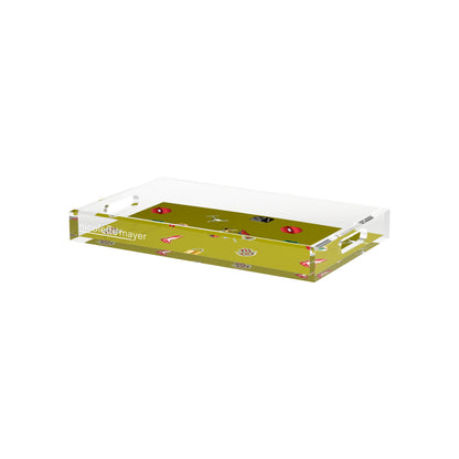 Precise Edge Chatreuse Acrylic Decorative Tray, 12.5 x 7.75 in. by Nicolette Mayer 