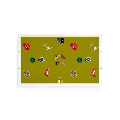 Precise Edge Chatreuse Acrylic Decorative Tray, 12.5 x 7.75 in. by Nicolette Mayer 
