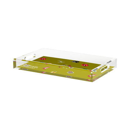 Precise Edge Chatreuse Acrylic Decorative Tray, 17 x 10.5 in. by Nicolette Mayer 