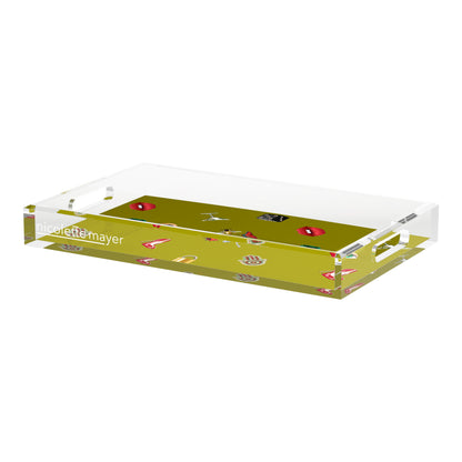 Precise Edge Chatreuse Acrylic Decorative Tray, 22.5 x 14.5 in. by Nicolette Mayer 