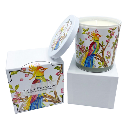 Resplendent Quetzal White Candle - nicolettemayer.com