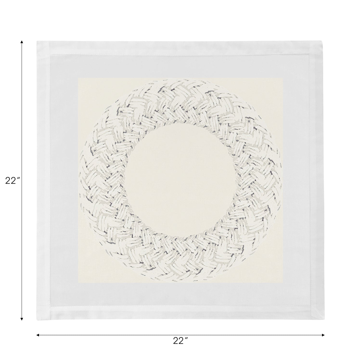 Raffia Amagansett White Cotton Sateen Dinner Napkins - nicolettemayer.com