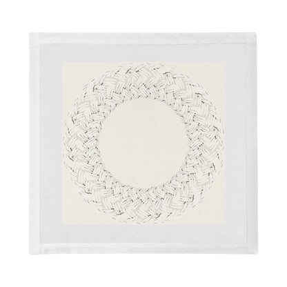 Raffia Amagansett White Cotton Sateen Dinner Napkins - nicolettemayer.com
