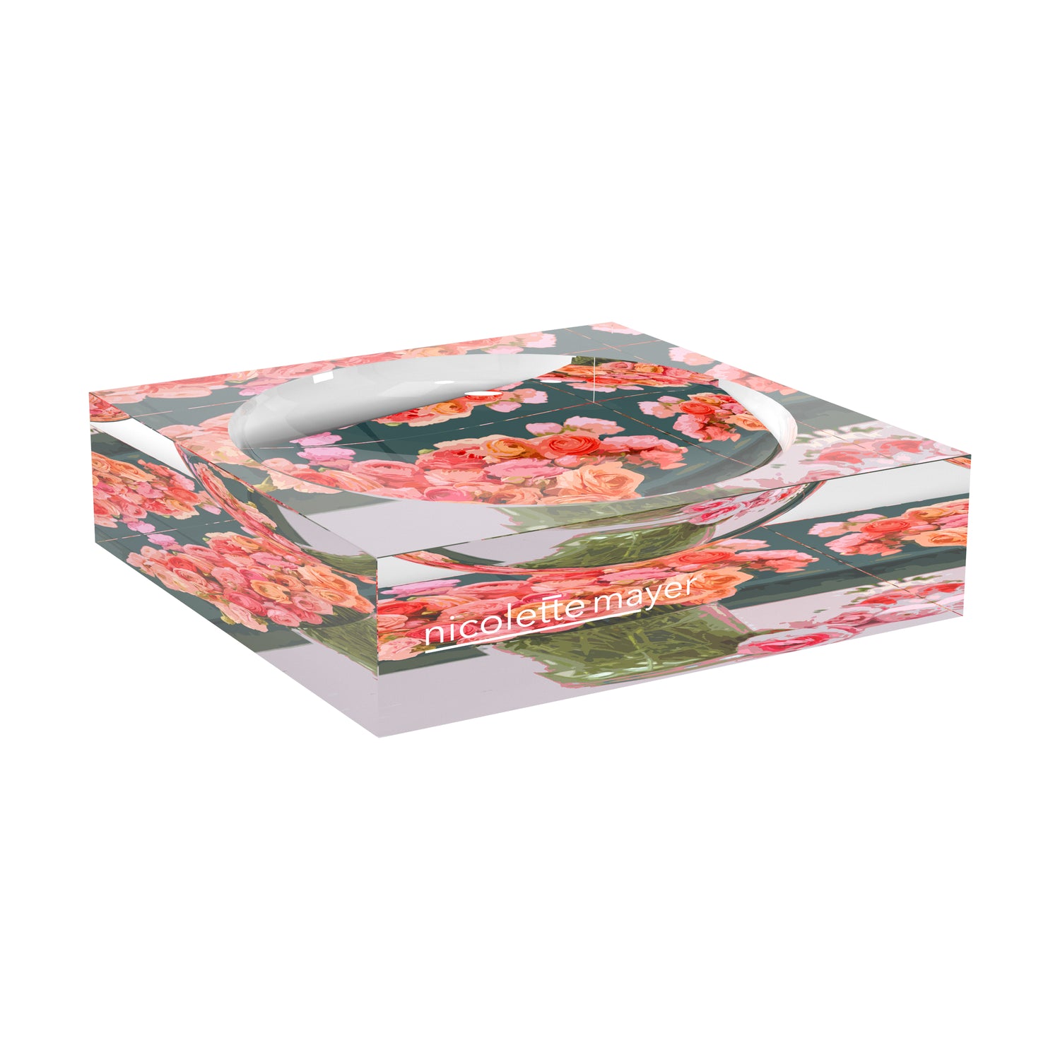 Ranunculus Acrylic Candy Catchall Dish - nicolettemayer.com