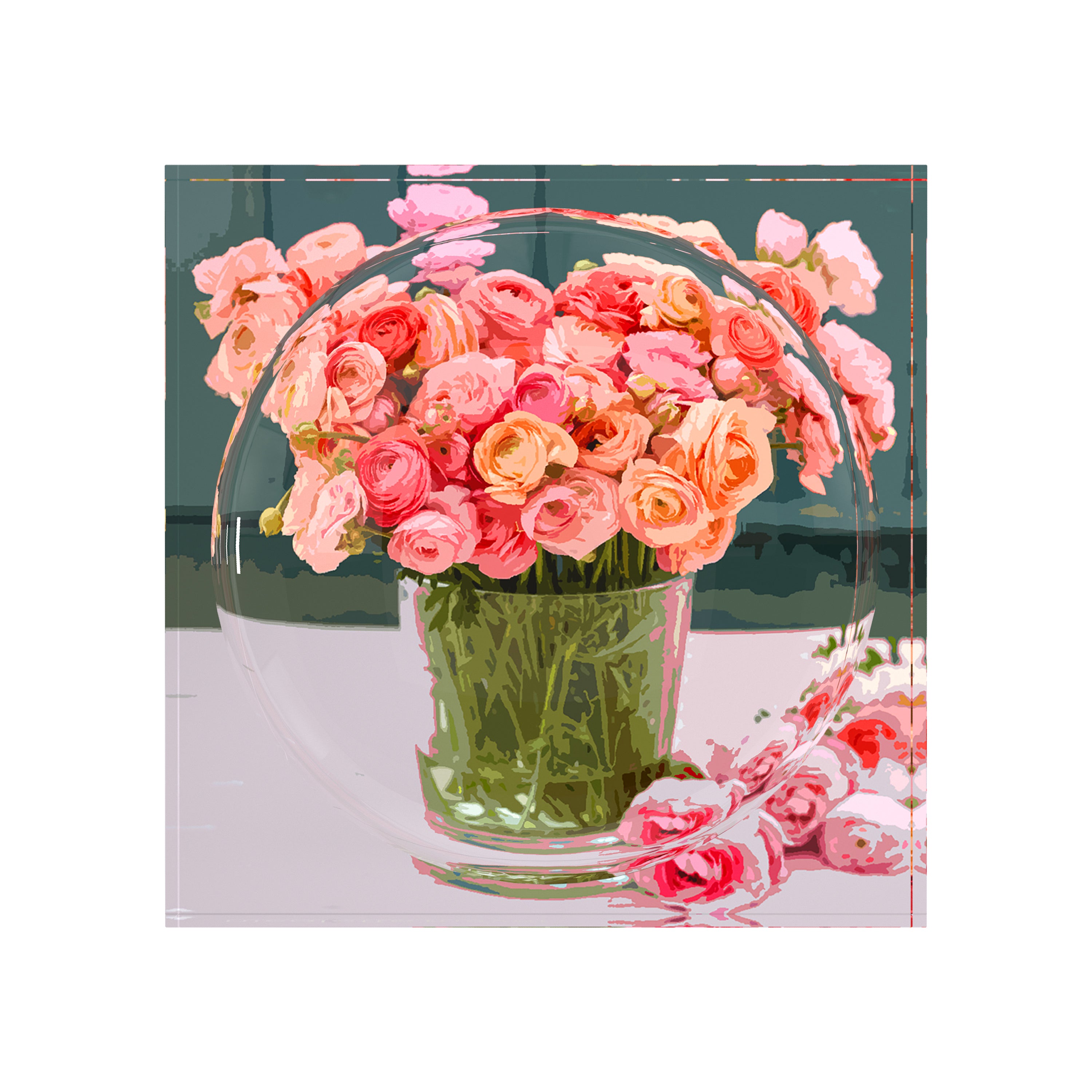 Récipient à bonbons en acrylique Ranunculus