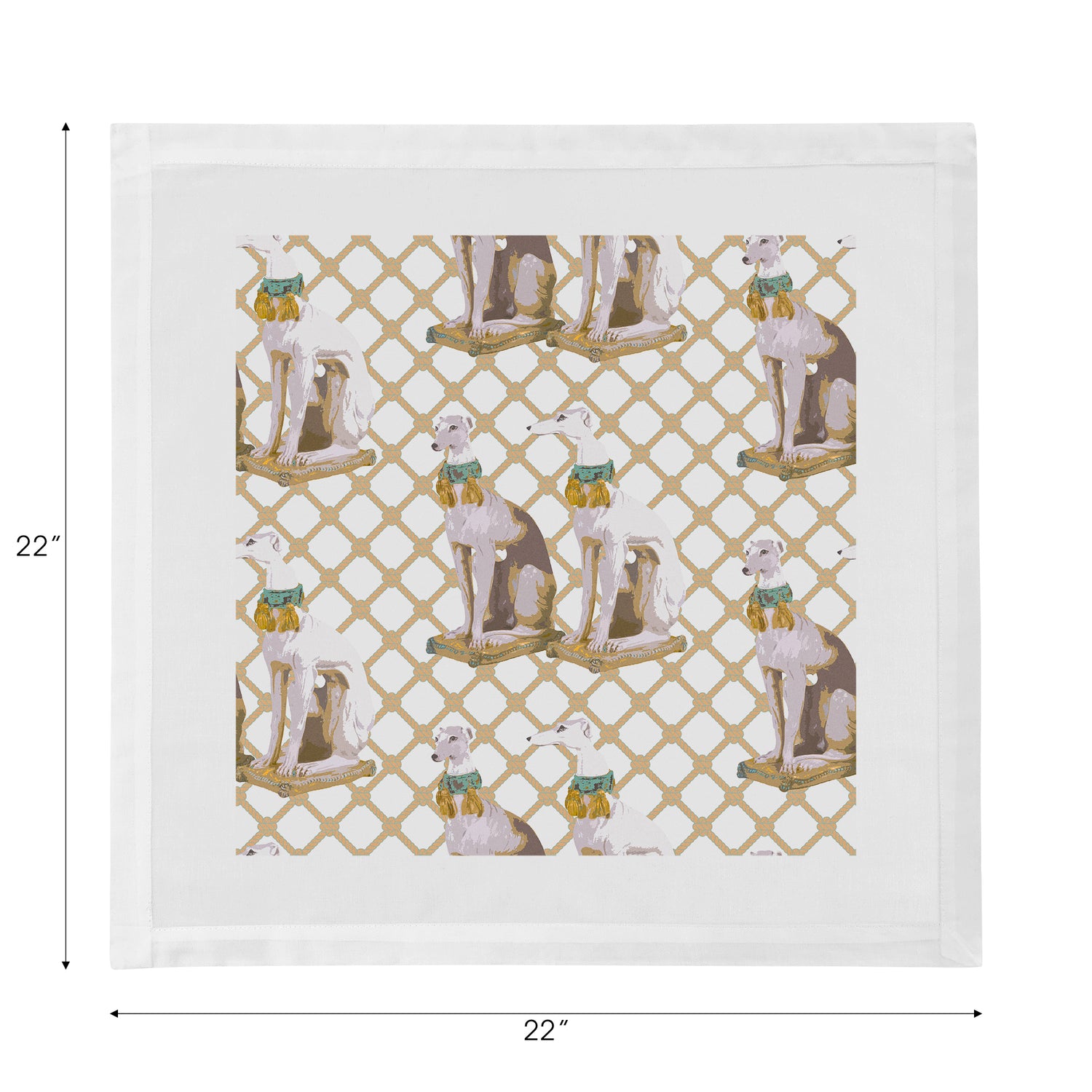 Regal Greyhound Luxe Cotton Sateen Dinner Napkins - nicolettemayer.com
