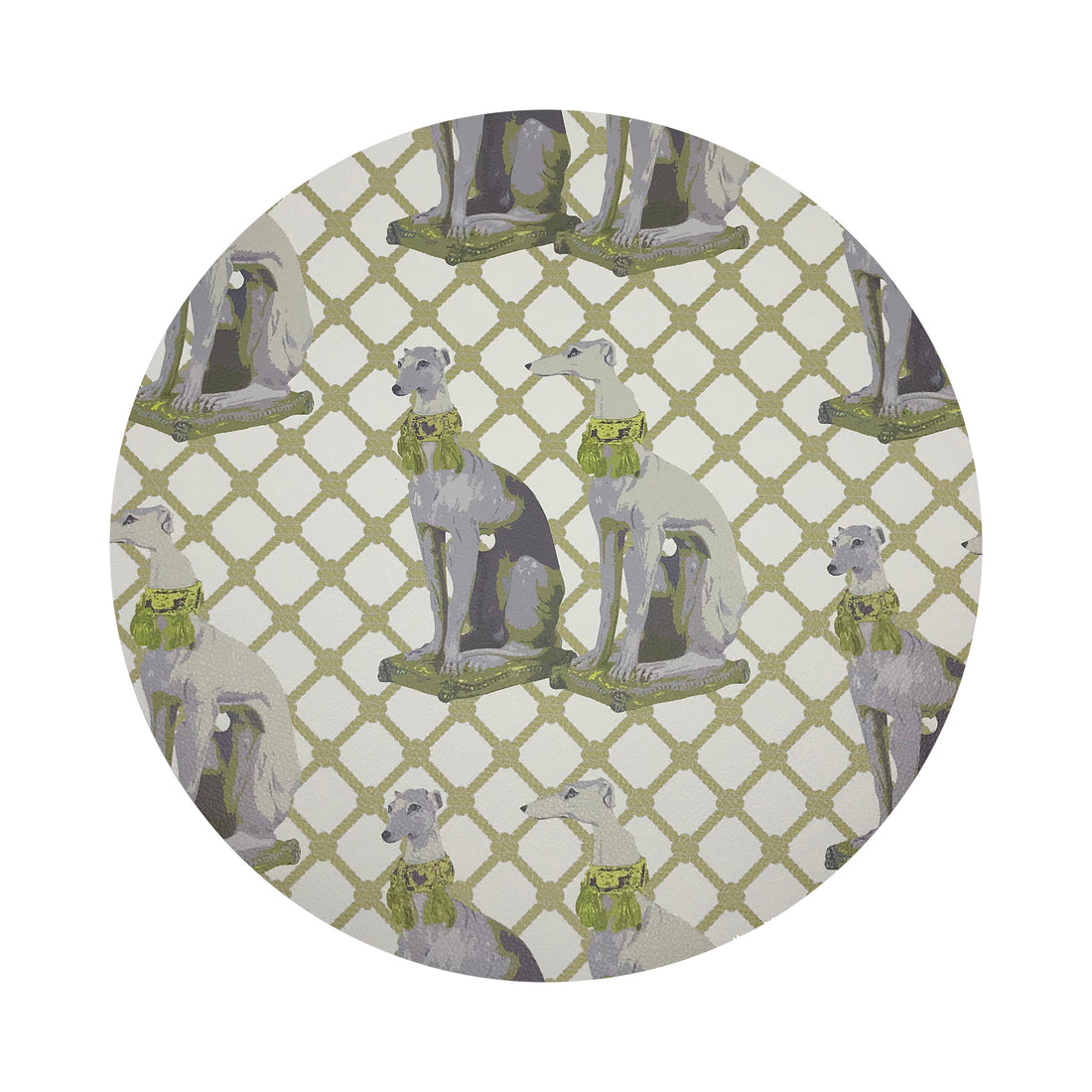 Regal Greyhound Gold 16" Round Pebble Placemats, Set of 4 - nicolettemayer.com