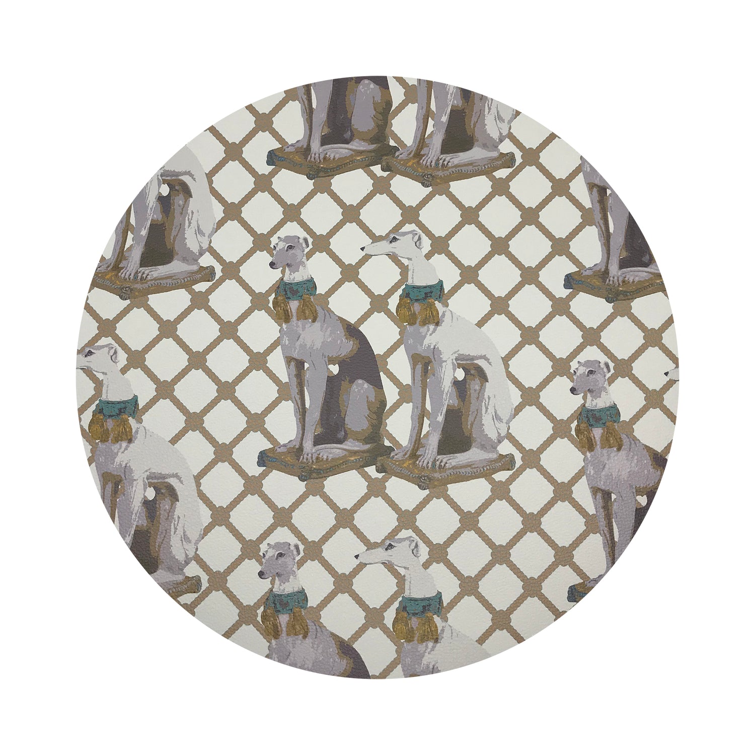 Regal Greyhound Luxe 16&quot; Round Pebble Placemats, Set of 4 - nicolettemayer.com
