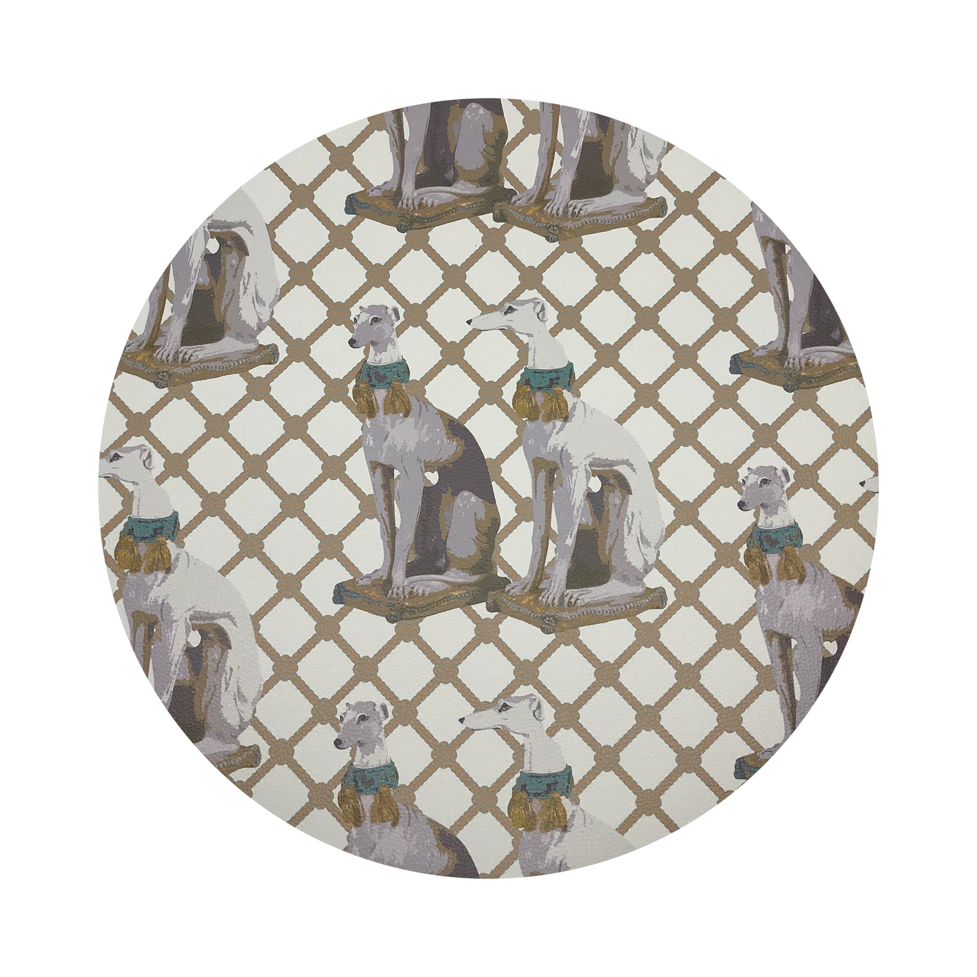 Regal Greyhound Luxe 16&quot; Round Pebble Placemats, Set of 4 - nicolettemayer.com
