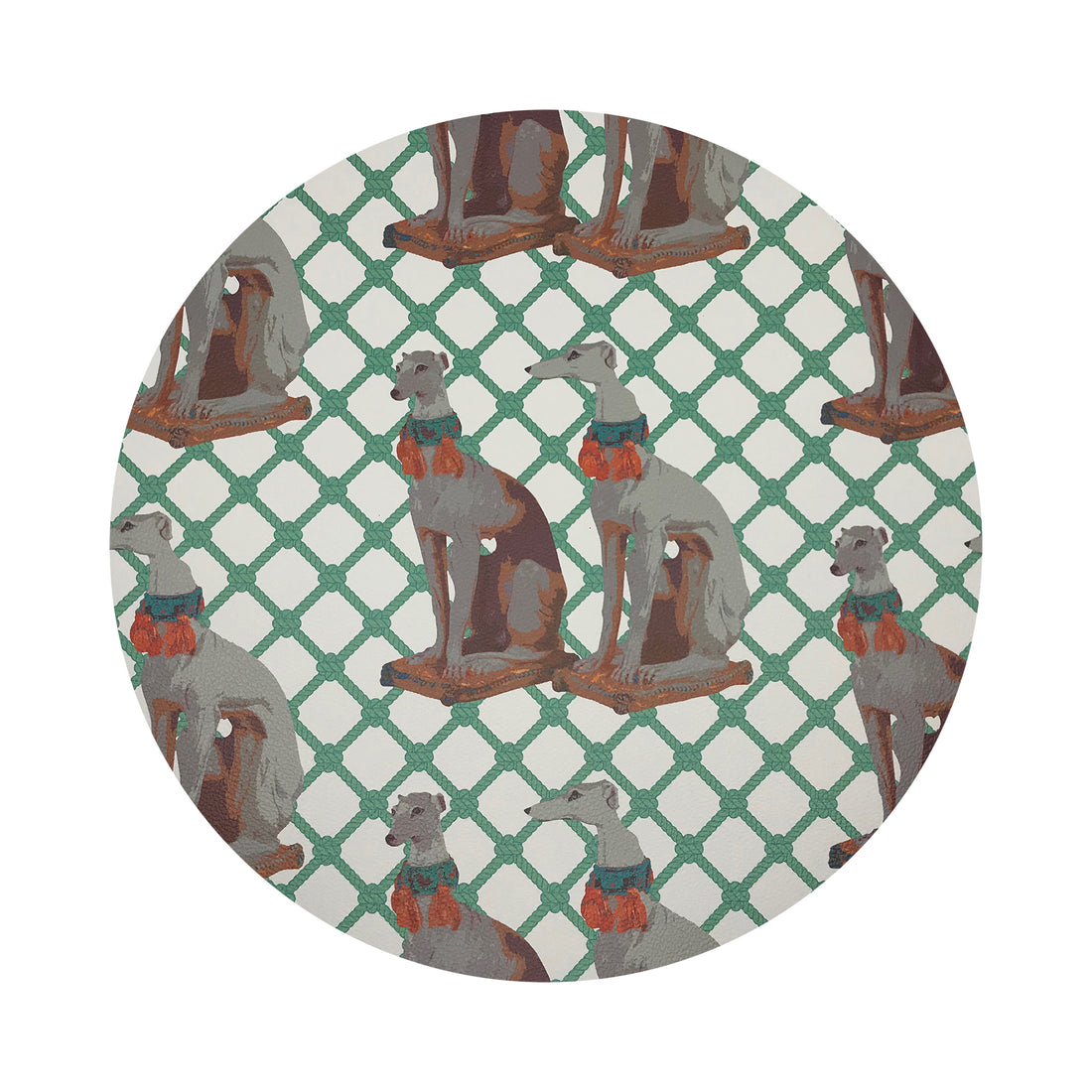 Regal Greyhound Marion 16" Round Pebble Placemats, Set of 4 - nicolettemayer.com