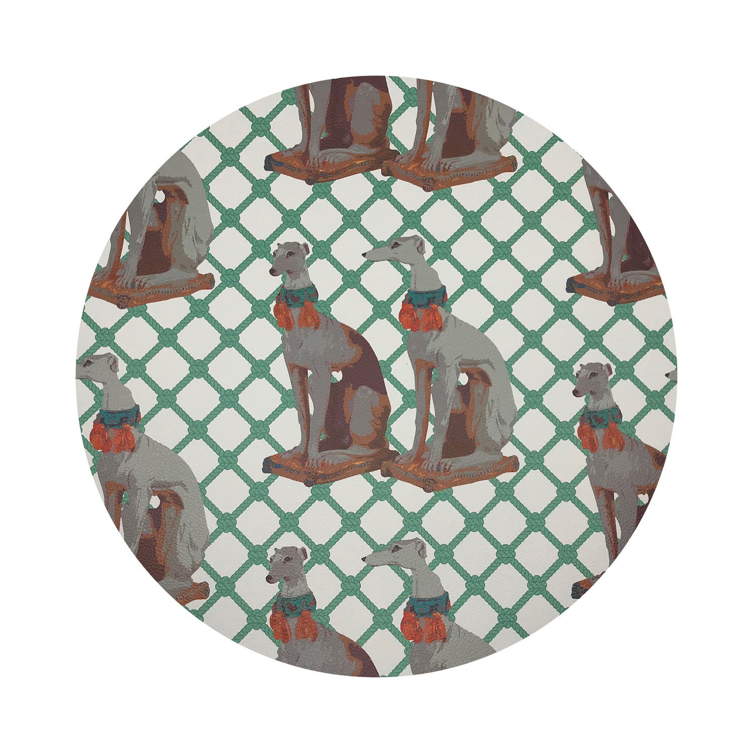 Regal Greyhound Marion 16&quot; Round Pebble Placemats, Set of 4 - nicolettemayer.com
