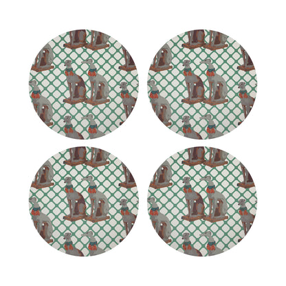 Regal Greyhound Marion 16&quot; Round Pebble Placemats, Set of 4 - nicolettemayer.com
