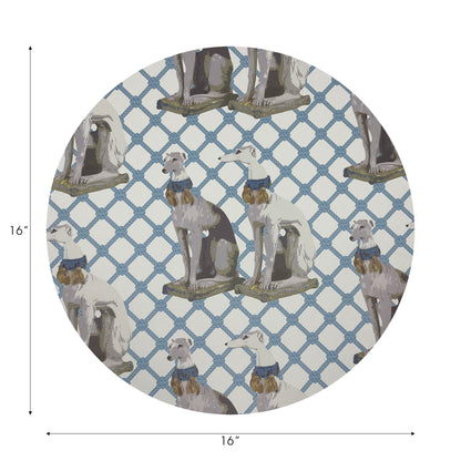 Regal Greyhound Wyeth Vegan Leather Round Pebble Placemat