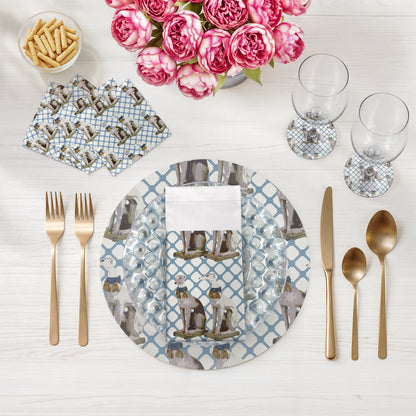 Regal Greyhound Wyeth 16" Round Pebble Placemats, Set of 4 - nicolettemayer.com
