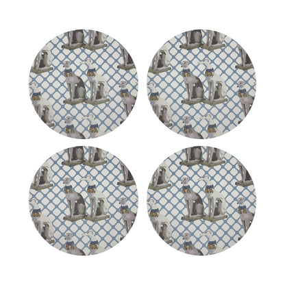 Regal Greyhound Wyeth 16&quot; Round Pebble Placemats, Set of 4 - nicolettemayer.com
