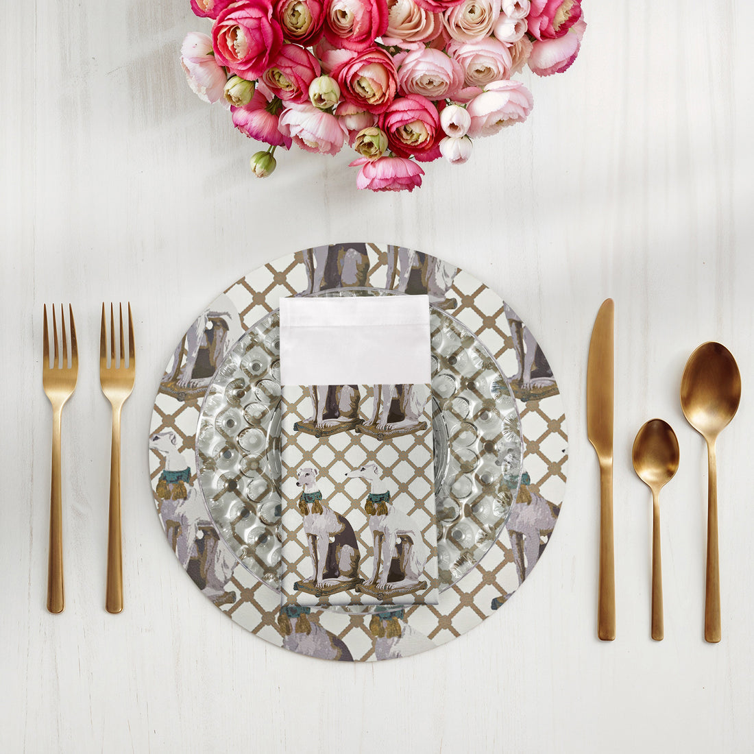 Regal Greyhound Luxe 22"X22" Hemstitch Dinner Napkin, Set Of 4 - nicolettemayer.com