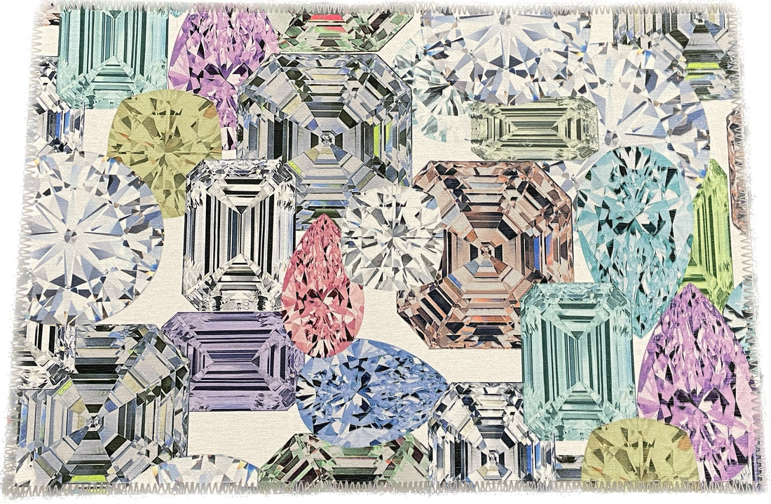 Rock On White Chenille Washables Rug