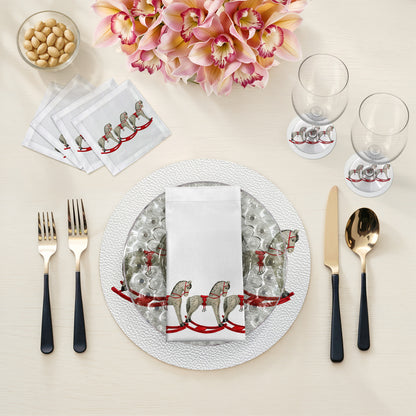 Rocking Horse Cotton Sateen Dinner Napkins