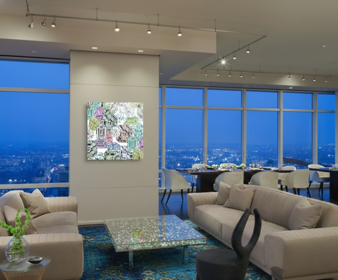 Rocks On White – 36x36" Modern Acrylic Wall Art - nicolettemayer.com