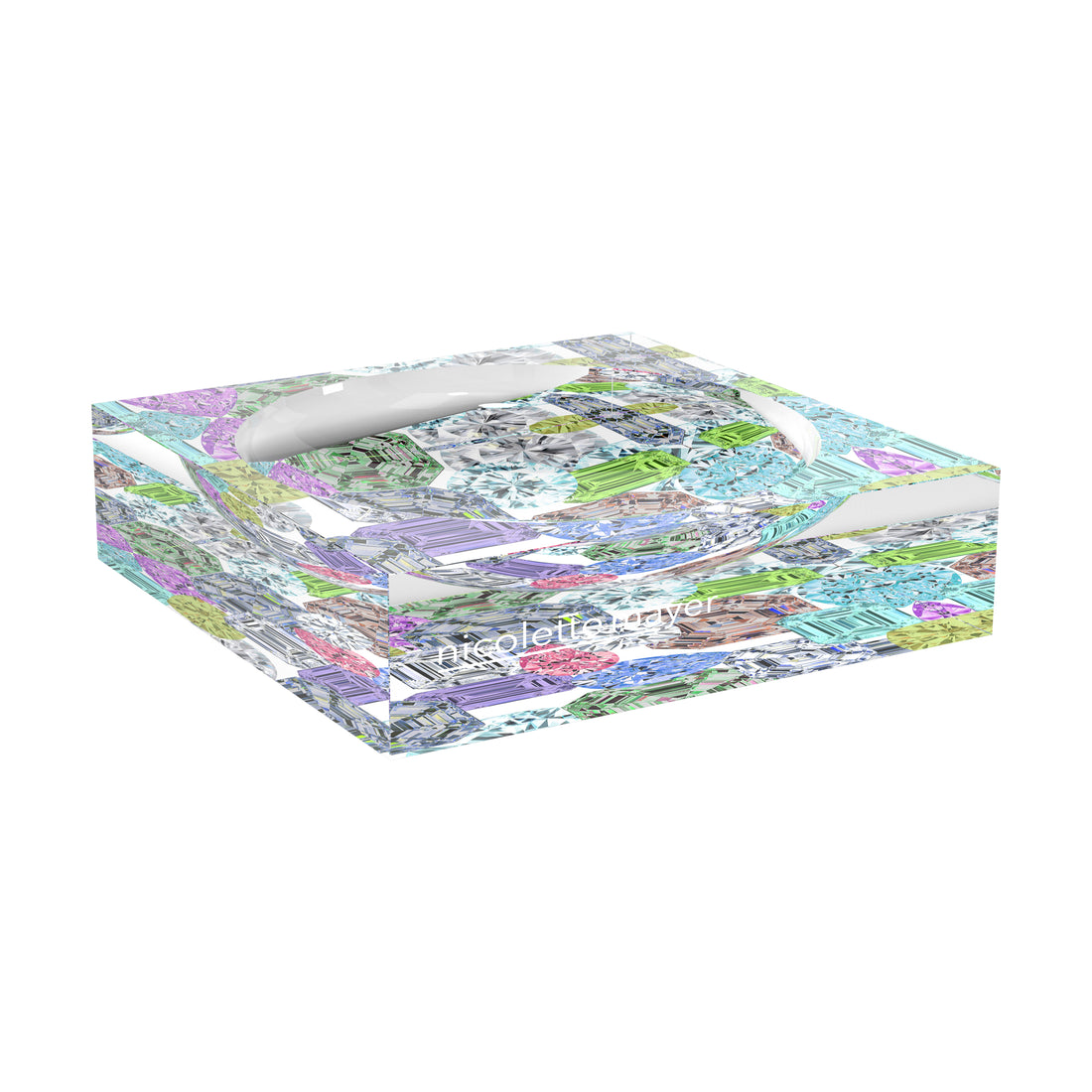 Rocks on White Acrylic Candy Catchall Dish - nicolettemayer.com