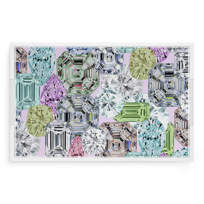 Rocks On Pink 22.5X14.5 Acrylic Tray - nicolettemayer.com
