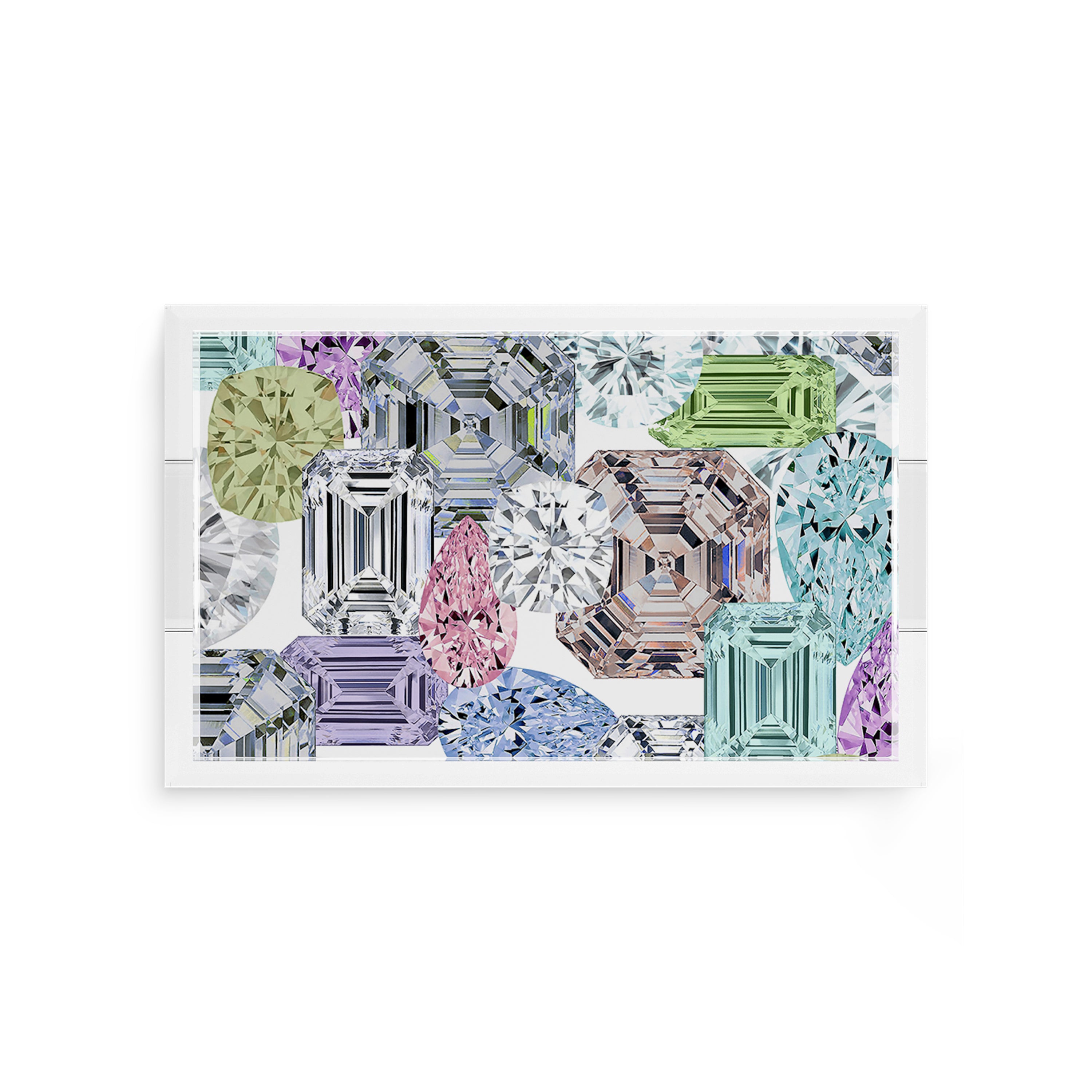 Rocks On White 12.5X7.75 Acrylic Tray - nicolettemayer.com
