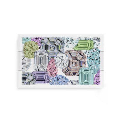 Rocks On White 12.5X7.75 Acrylic Tray - nicolettemayer.com
