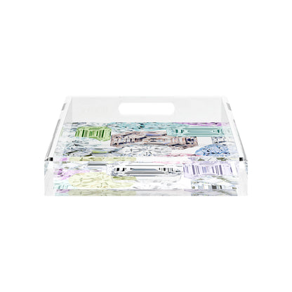 Rocks On White 17X10.5 Acrylic Tray - nicolettemayer.com
