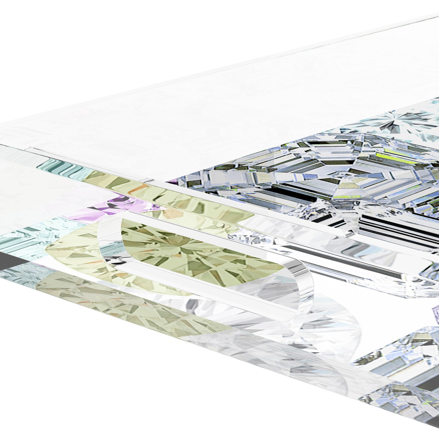 Rocks On White 22.5X14.5 Acrylic Tray - nicolettemayer.com
