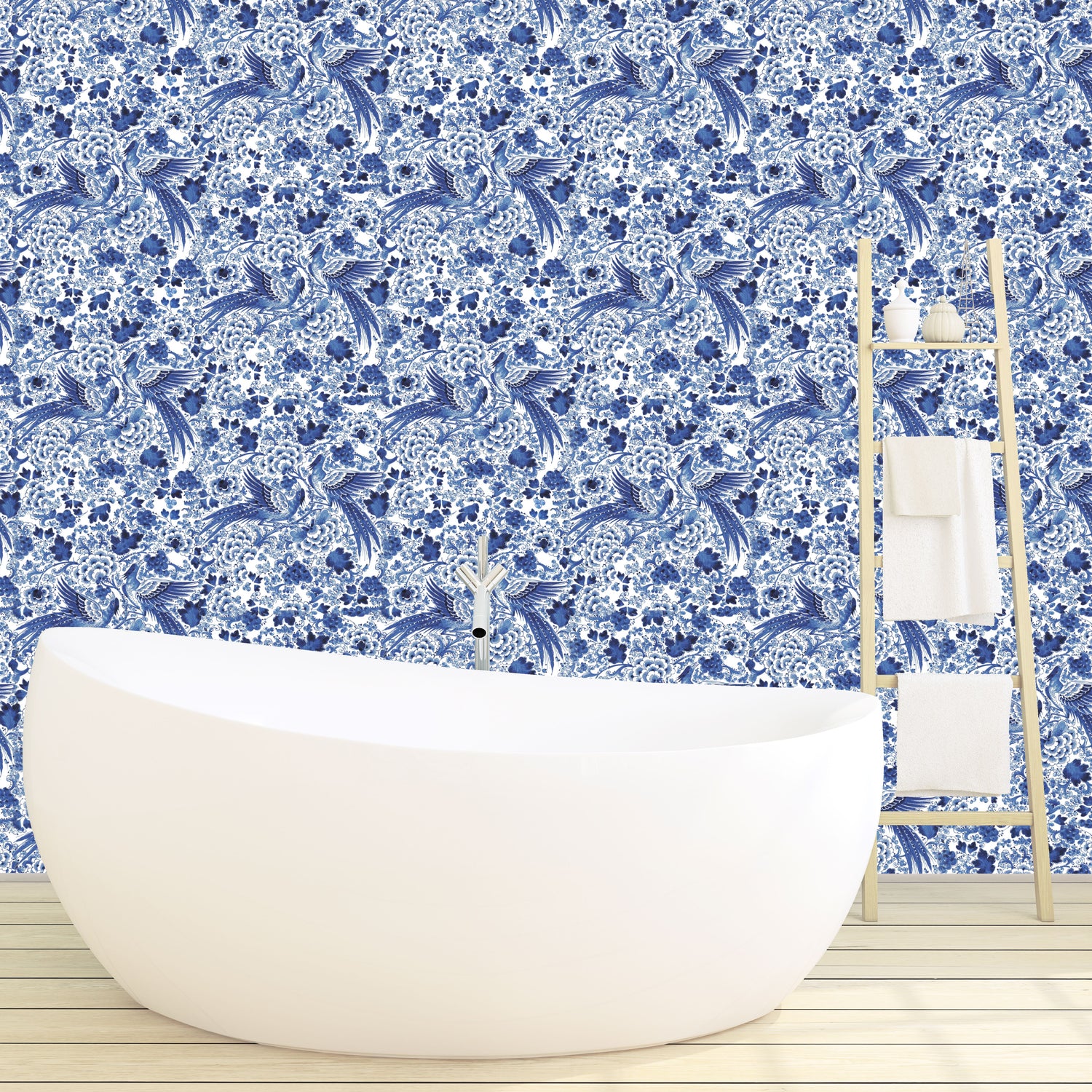 Papier peint Inspiration Blue Grasscloth, au mètre