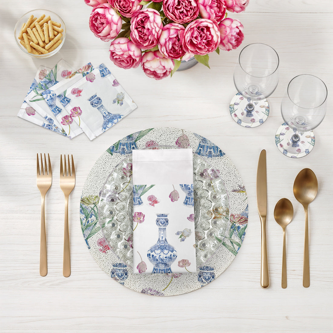 Royal Delft Purissima Round Beaded Placemat Smooth