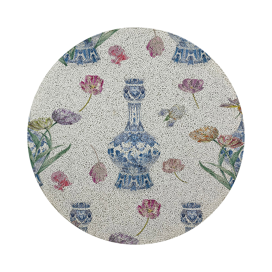 Royal Delft Purissima Round Beaded Placemat Smooth
